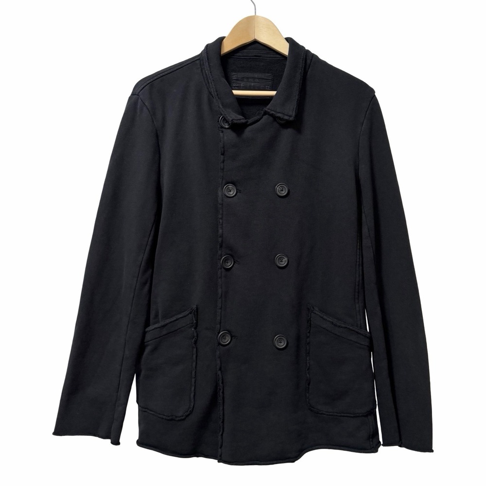 Frank & Eileen Womens Belfast Triple Fleece Peacoat Size M Black Double Breasted